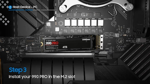 SSD Samsung 990 PRO 4TB PCIe 4.0 NVMe M.2 Heatsink MZ-V9P4T0GW