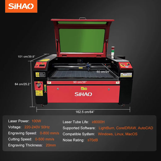 Masina laser CO2 SIHAO KH9060 100W