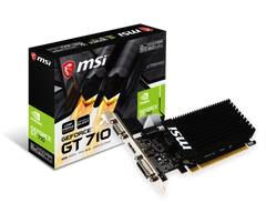 Placă video MSI GeForce GT 710 2GD3H LP – 2 GB DDR3, 64-bit, PCI-E 2.0, design low profile, răcire pasivă