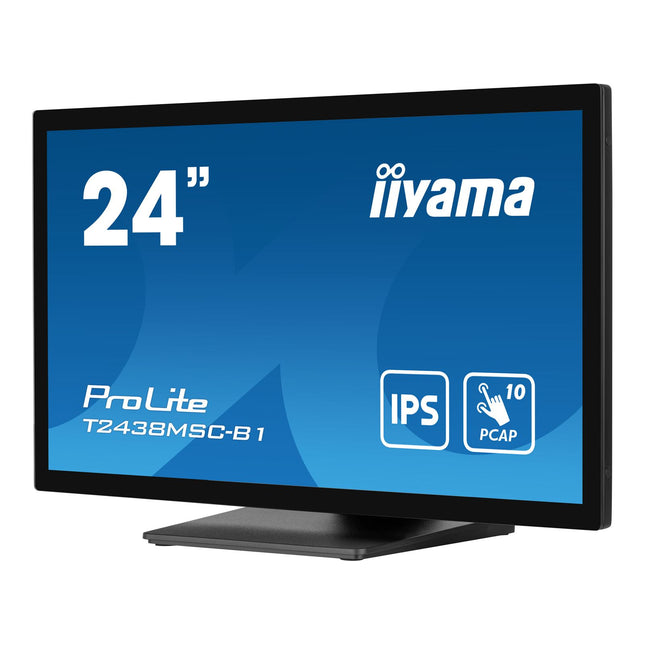 Monitor iiyama ProLite T2438MSC-B1 23.8", FHD 1920x1080, Touchscreen 10 puncte, 525 cd/m², panou IPS, 2 ani garantie, 3000:1 contrast