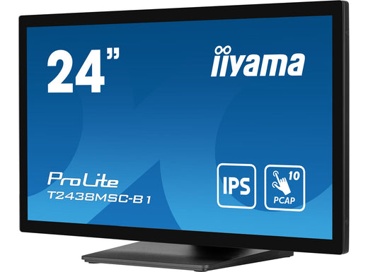 Monitor iiyama ProLite T2438MSC-B1 23.8", FHD 1920x1080, Touchscreen 10 puncte, 525 cd/m², panou IPS, 2 ani garantie, 3000:1 contrast