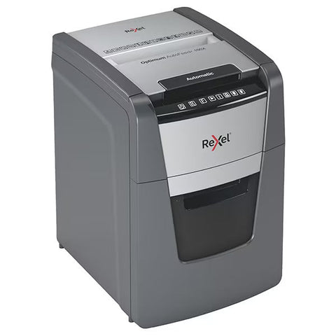 DISTRUGĂTOR DOCUMENTE AUTOMAT REXEL OPTIMUM 100X, 100COLI, 34L