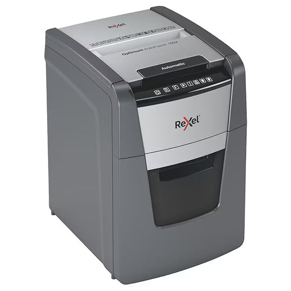 DISTRUGĂTOR DOCUMENTE AUTOMAT REXEL OPTIMUM 100X, 100COLI, 34L