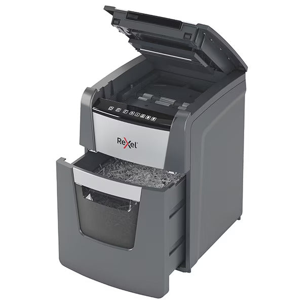 DISTRUGĂTOR DOCUMENTE AUTOMAT REXEL OPTIMUM 100X, 100COLI, 34L