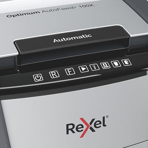 DISTRUGĂTOR DOCUMENTE AUTOMAT REXEL OPTIMUM 100X, 100COLI, 34L