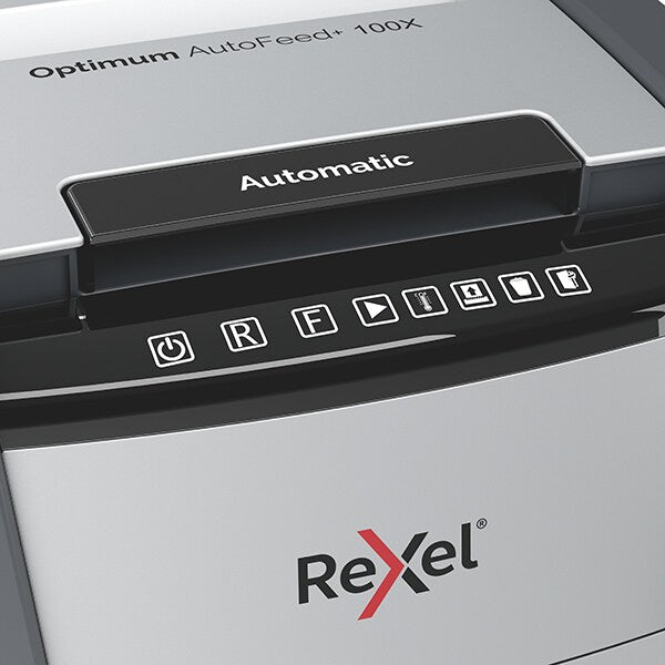 DISTRUGĂTOR DOCUMENTE AUTOMAT REXEL OPTIMUM 100X, 100COLI, 34L