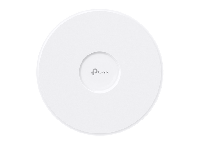 TP-Link Omada BE9300 – Access Point Wi-Fi 7 tri-band, montaj pe tavan, port 10G, MU-MIMO, PoE++ 802.3bt, management centralizat SDN