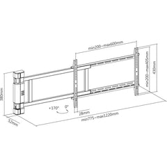 Suport TV electric de perete 32''-75'' cu Telecomanda
