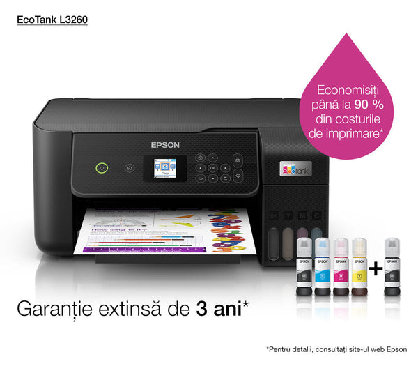 Multifunctional Inkjet Color Epson L3260 - C11CJ66407 A4 10 ppm