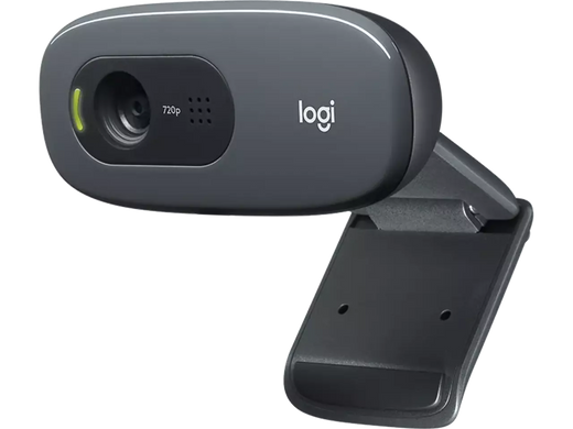 Logitech C270 HD Webcam – 720p resolution, integrated mic, USB connection
