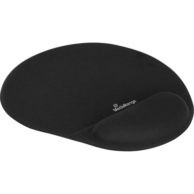 Mousepad ergonomic MediaRange cu suport pentru încheietura mâinii – suprafață textilă robustă, umplutură cu gel, bază antiderapantă