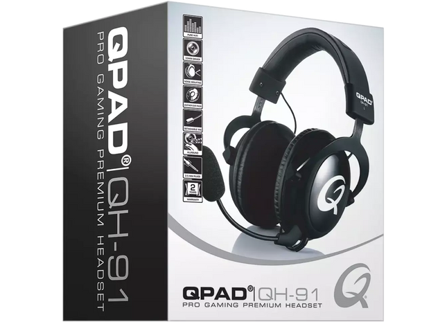 Căști de gaming QPAD QH91 – sunet clar, confort ridicat, mic flexibil, conexiune prin cablu
