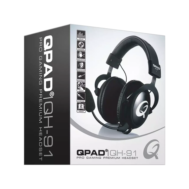 Căști de gaming QPAD QH91 – sunet clar, confort ridicat, mic flexibil, conexiune prin cablu
