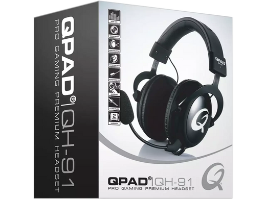 QPAD QH91 Gaming Headset – Clear sound, high comfort, flexible microphone, wired connection