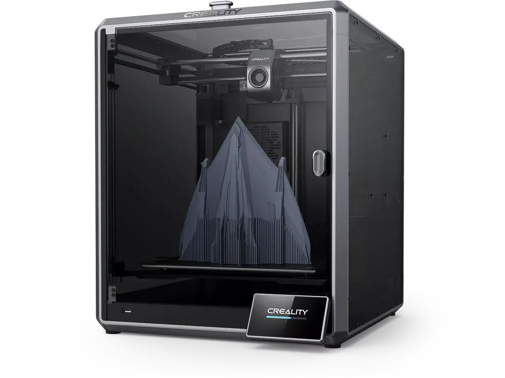 Imprimanta 3D Creality K1 Max – 1 extruder, 8 GB, Carcasa semi-inchisa, viteza 600 mm/s, volum 300×300×300 mm, nivelare automata completa si inteligenta artificiala integrata