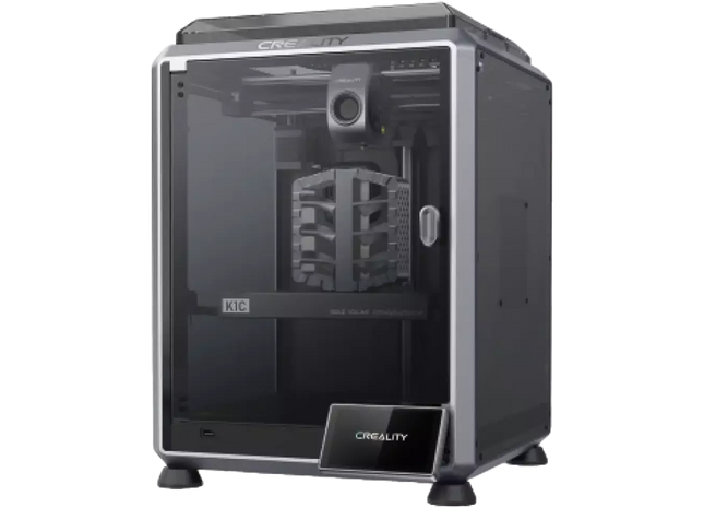 Imprimantă 3D Creality K1C Gri – viteză 600 mm/s, duză 300 °C, volum 220×220×250 mm, extruder direct drive