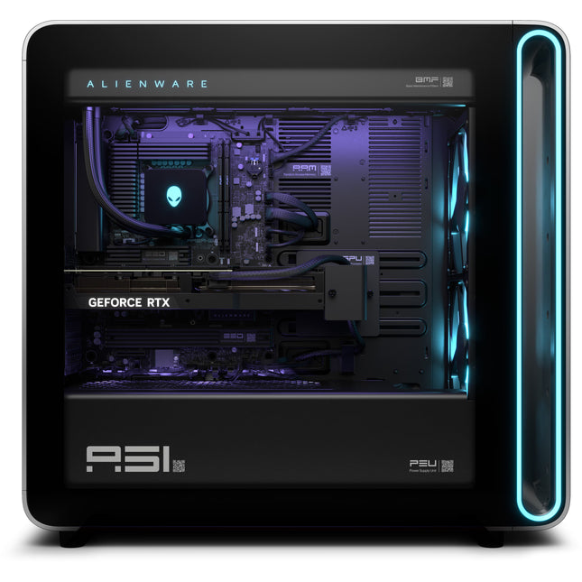Dell Alienware Area-51 AAT2250 – Desktop de gaming high-end, Intel Core Ultra 9 285K, GeForce RTX™ 5090 32 GB, 64 GB DDR5 6400 MHz, SSD 4 TB Gen4, Wi-Fi 7, racire cu lichid, sursa 1500 W Platinum, Windows 11 Pro, garantie 3 ani Onsite