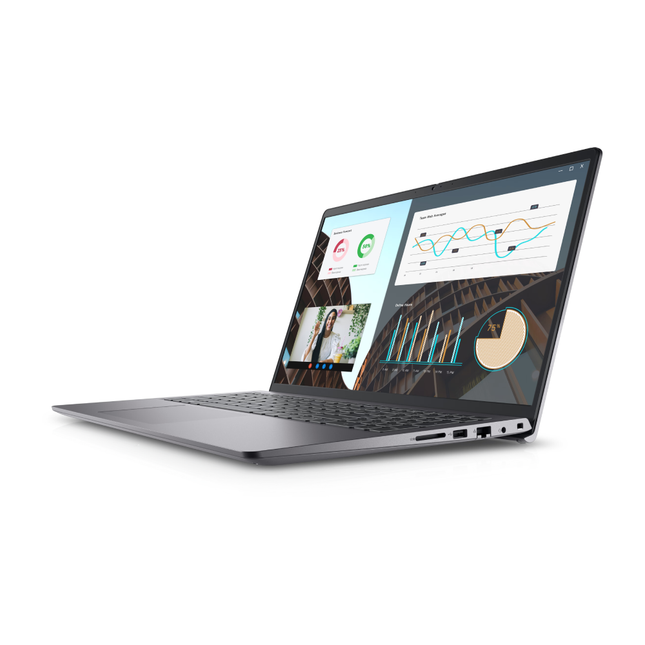 Laptop Dell Vostro 3530, 15.6 inch FHD (1920 x 1080) 120Hz 250 nits WVA Anti- Glare LED Backlit Narrow Border Display, Carbon Black Palmrest without Finger Print Reader, Carbon Black, 13th Generation Intel Core i5-1335U