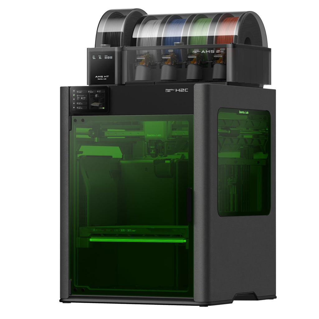 Bambu Lab H2C Laser Full Combo – platformă profesională 3D cu sistem multi-material și modul laser 40W