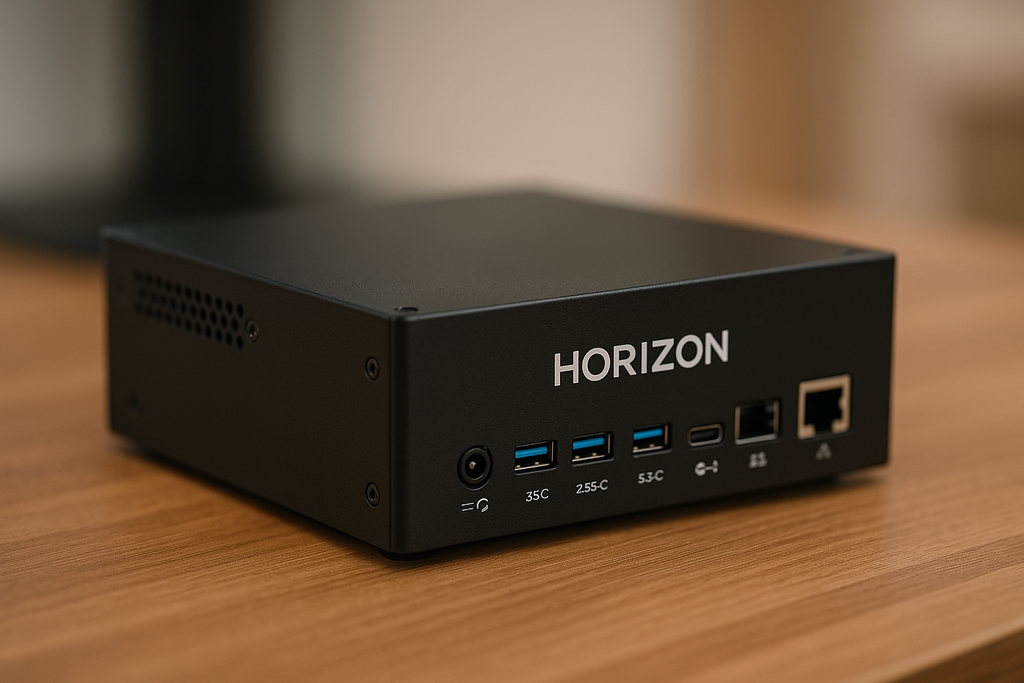 OPS Horizon i5-11320H – mini PC integrabil, Intel Core i5, 8GB RAM, 256GB SSD, W 10 Enterprise, conectivitate completa