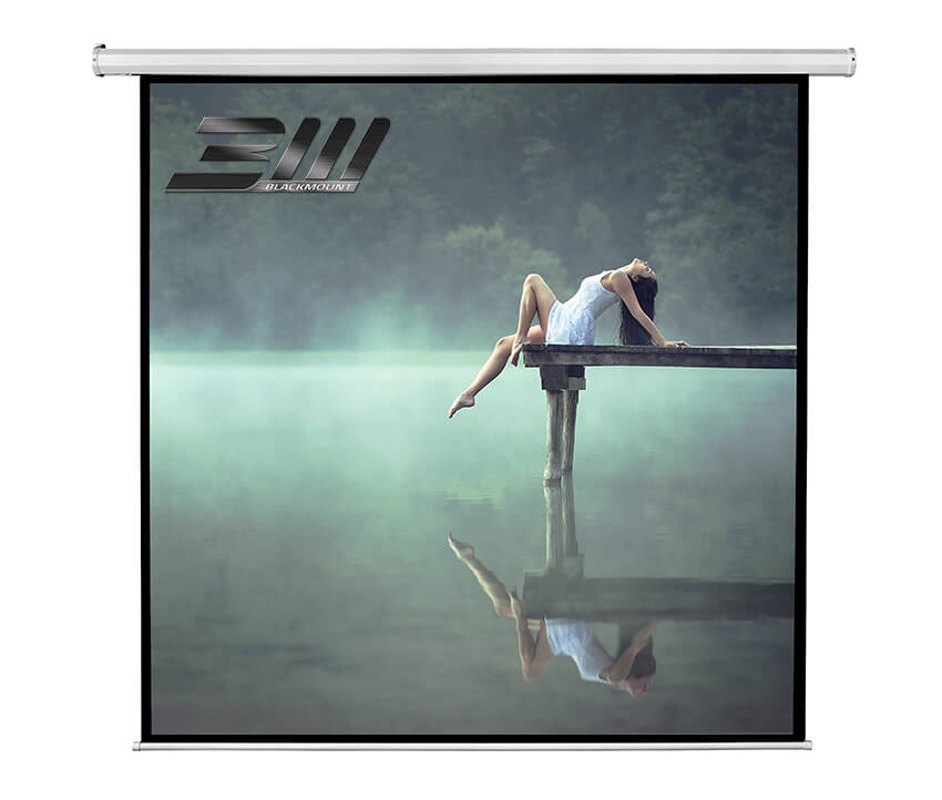 Ecran proiectie electric 200x200 cm Blackmount 1:1 perete tavan