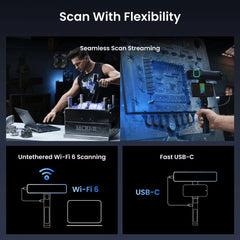 Revopoint MetroY: Scanner 3D cu laser albastru wireless pentru piese de lucru mici și medii