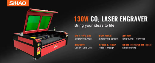 Masina de gravat si taiat laser CO2 SIHAO 130W 140x90 cm, Ruida