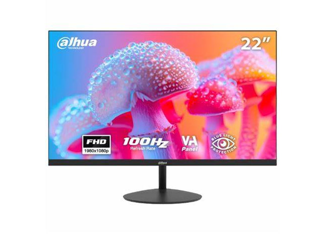 Monitor Dahua DHI-LM22-A200Y 22", FHD 1920x1080, 100 Hz, panou VA, contrast 3000:1, compatibil sisteme de supraveghere