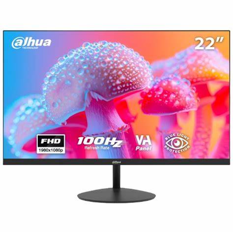 Monitor Dahua DHI-LM22-A200Y 22", FHD 1920x1080, 100 Hz, panou VA, contrast 3000:1, compatibil sisteme de supraveghere