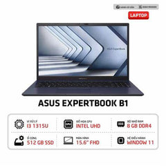ASUS ExpertBook B1 B1502CVA – laptop business 15.6” FHD, Intel Core i3-1315U, 8 GB DDR4, 256 GB SSD PCIe 4.0, Wi-Fi 6, cititor de amprenta, Windows 11 Pro Education, garantie 3 ani