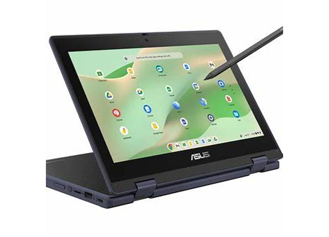 ASUS Chromebook CR11 Flip (CR1104FTA) – laptop convertibil 11.6” HD tactil, Intel® N150, 8 GB RAM, 64 GB eMMC, Wi-Fi 6, stylus USI 2.0 inclus, ChromeOS, garanție 2 ani