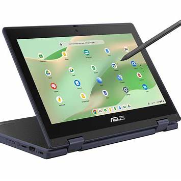 ASUS Chromebook CR11 Flip (CR1104FTA) – 11.6” HD touchscreen convertible laptop, Intel® N150, 8 GB RAM, 64 GB eMMC, Wi-Fi 6, USI 2.0 stylus included, ChromeOS, 2-year warranty