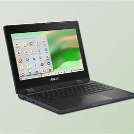 ASUS Chromebook CR11 Flip (CR1104FTA) – laptop convertibil 11.6” HD tactil, Intel® N150, 8 GB RAM, 64 GB eMMC, Wi-Fi 6, stylus USI 2.0 inclus, ChromeOS, garanție 2 ani