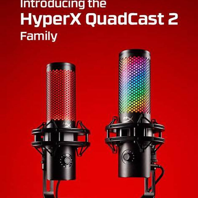 HyperX QuadCast 2 – microfon profesional cu conexiune USB-C, ideal pentru gaming, streaming și podcasting