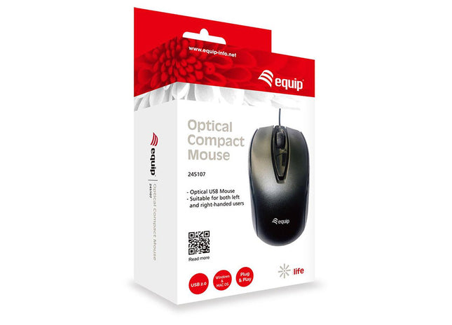 EQUIP 245107 USB Compact Mouse, 74x42x110mm