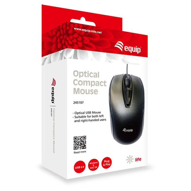EQUIP 245107 USB Compact Mouse, 74x42x110mm