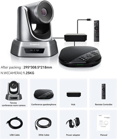 Sistem videoconferinte All-in-One Tenveo VA 2000, 3X Zoom, USB