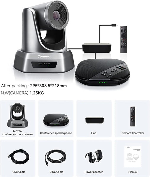 Sistem videoconferinte All-in-One Tenveo VA 2000, 3X Zoom, USB