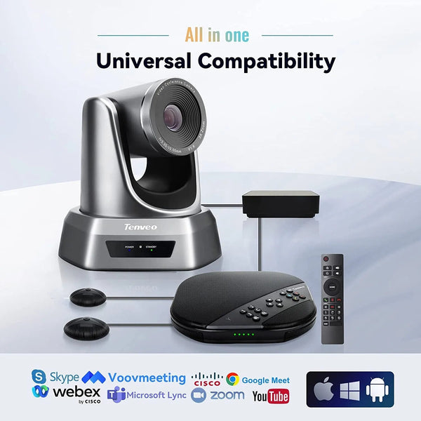 Sistem videoconferinte All in one Tenveo VA2000E, 3x zoom