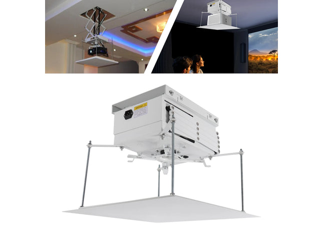 Electric projector lift for false ceiling 10kg remote control