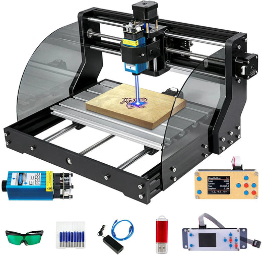 CNC Machine 3018 PRO MAX VEVOR 3-axis with 5.5W laser module GRBL 300x180x45mm