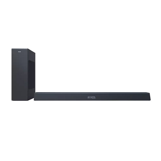 Soundbar Philips TAB8405/10, 200W, Subwoofer, Wireless, HDMI, Bluetooth, Aux, Wi-Fi, Dolby Atmos, Negru