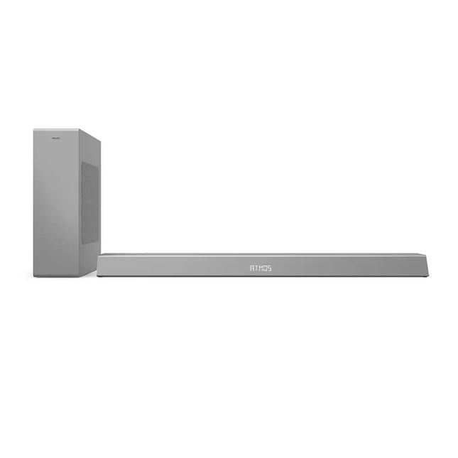Soundbar Philips TAB8405/10, 200W, Subwoofer, Wireless, HDMI, Bluetooth, Aux, Wi-Fi, Dolby Atmos, Gri