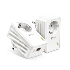 TP-Link Kit Powerline Gigabit Passthrough – HomePlug AV2, Gigabit Ethernet, acoperire 300 m, 2 adaptoare incluse