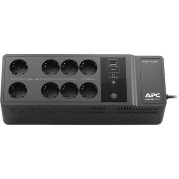 UPS APC Back-UPS 650VA, 230V, 1x USB Charging – Protecție esențială pentru echipamentele casnice, de birou și pentru instituții