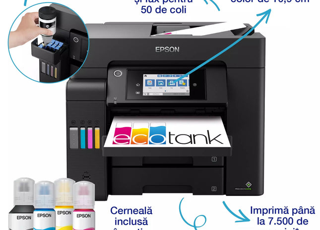 Multifunctional inkjet color Epson EcoTank CISS L6550 A4