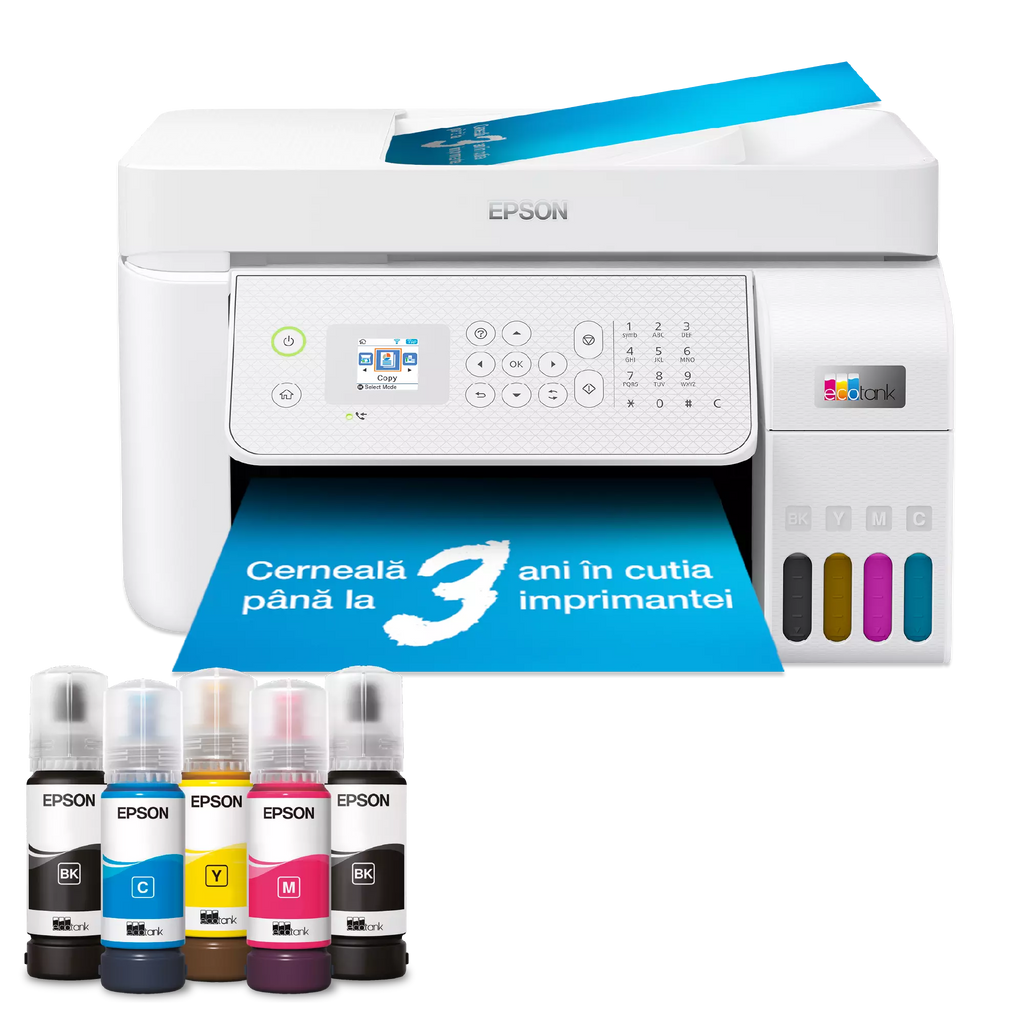 Multifunctional inkjet color Epson EcoTank CISS L5316 A4 alb