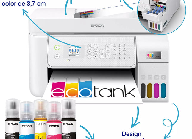 Multifunctional inkjet color Epson EcoTank CISS L5316 A4 alb