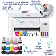Multifunctional inkjet color Epson EcoTank CISS L5316 A4 alb