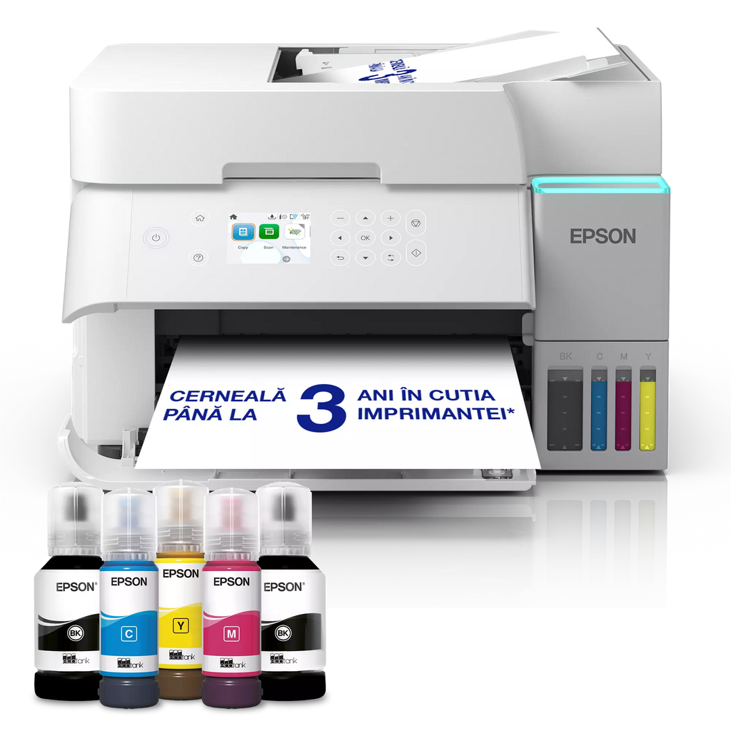 Multifunctional inkjet color Epson EcoTank CISS L6376 A4 alb